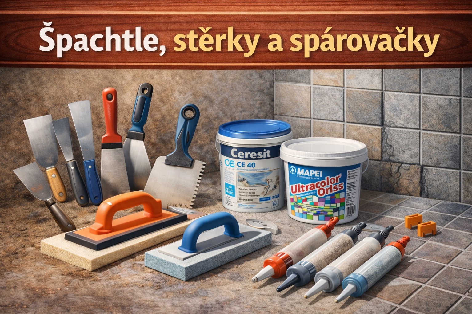 Špachtle, stěrky, spárovačky
