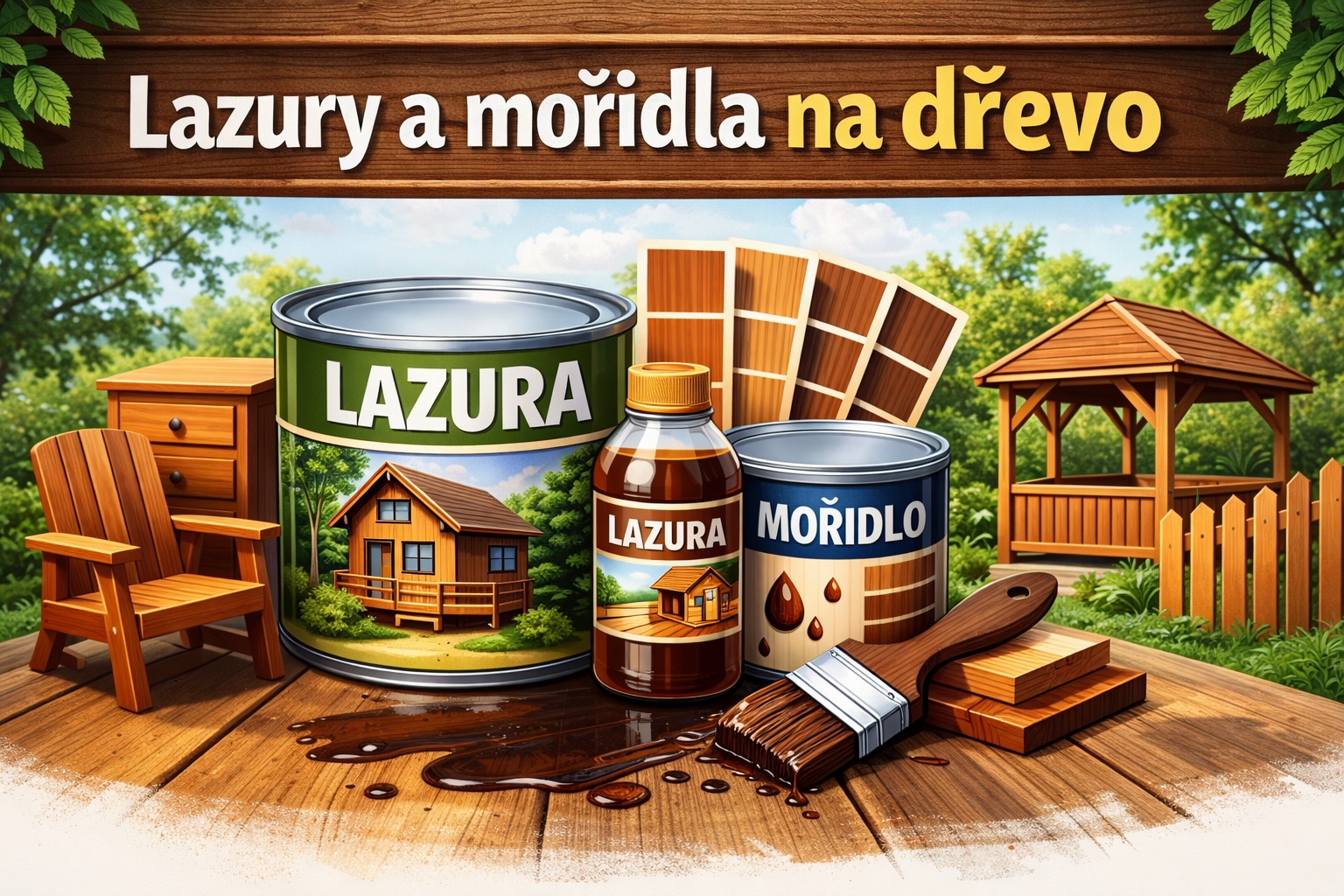 Lazury a mořidla na dřevo