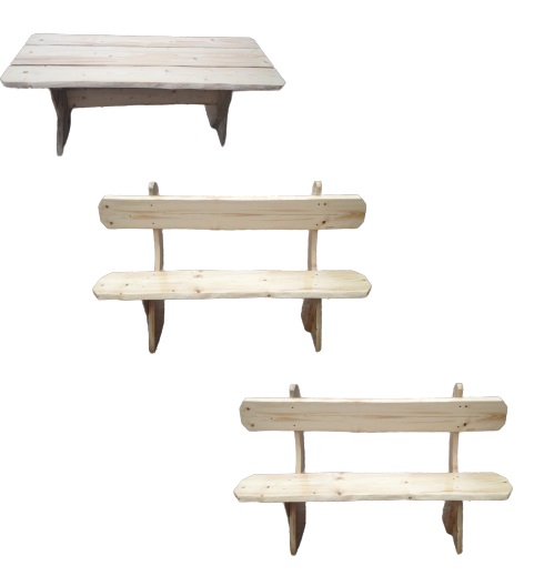 Zahradní lavice a židle z masivu