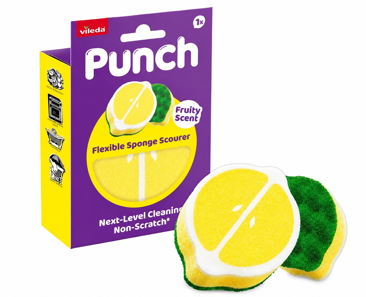 VILEDA Punch lemon houbička 1 kus