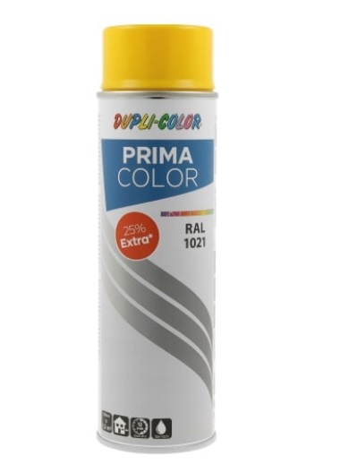 Dupli-Color Prima RAL 1021 Lesklá Hořčičně Žlutá Barva ve Spreji 400ml