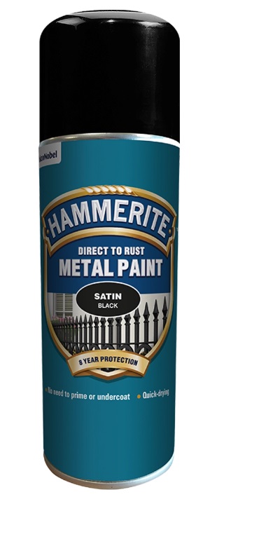 Hammerite přímo na rez sprej satén černý 400ml