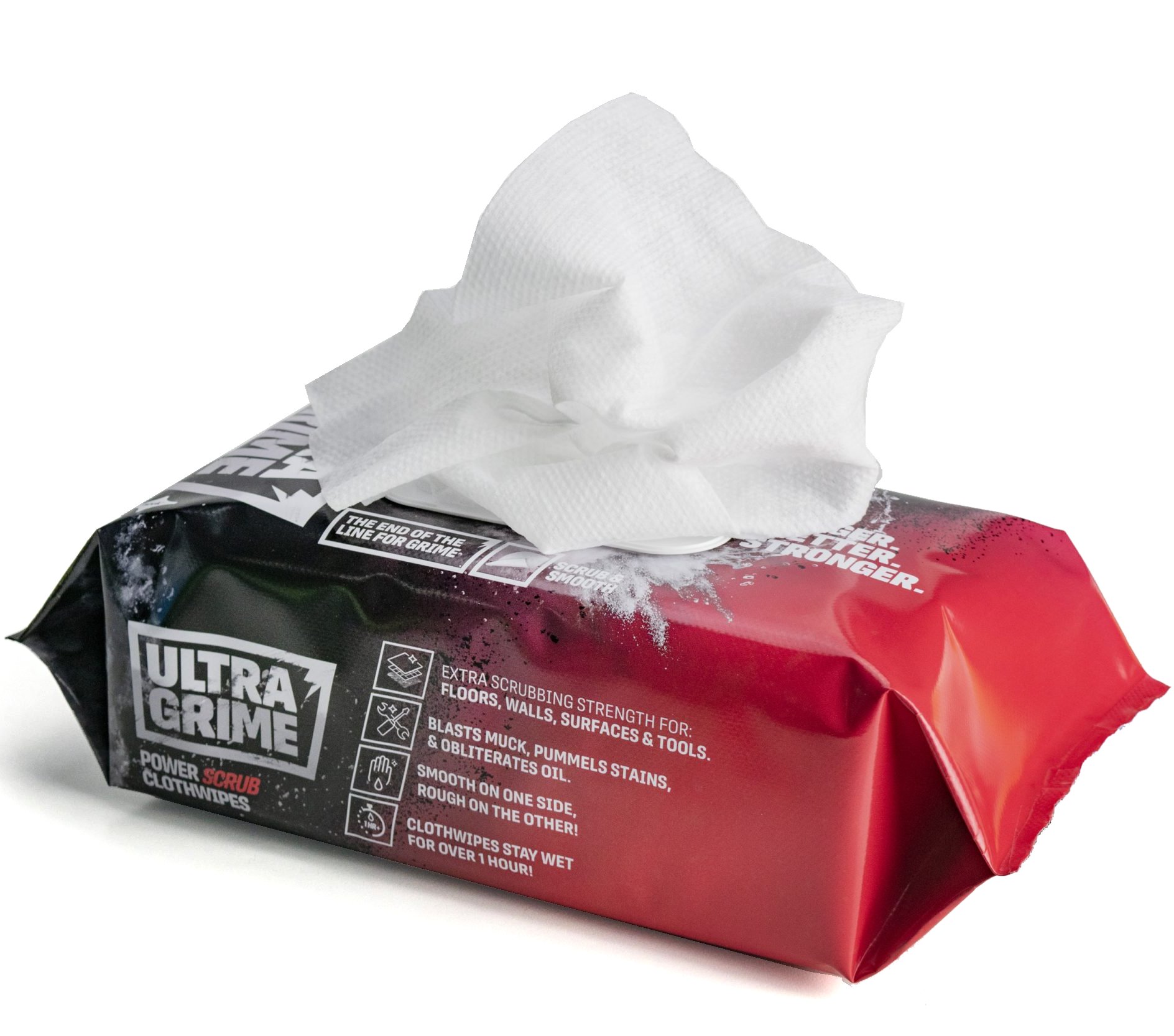 ULTRAGRIME čistící ubrousky PRO POWER SCRUB XXL 38 x 25cm super silné drsnější 80 ks 59201