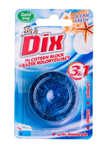 Gold drop Dix barvící kotouč pro WC mísu, 50 g Oceán