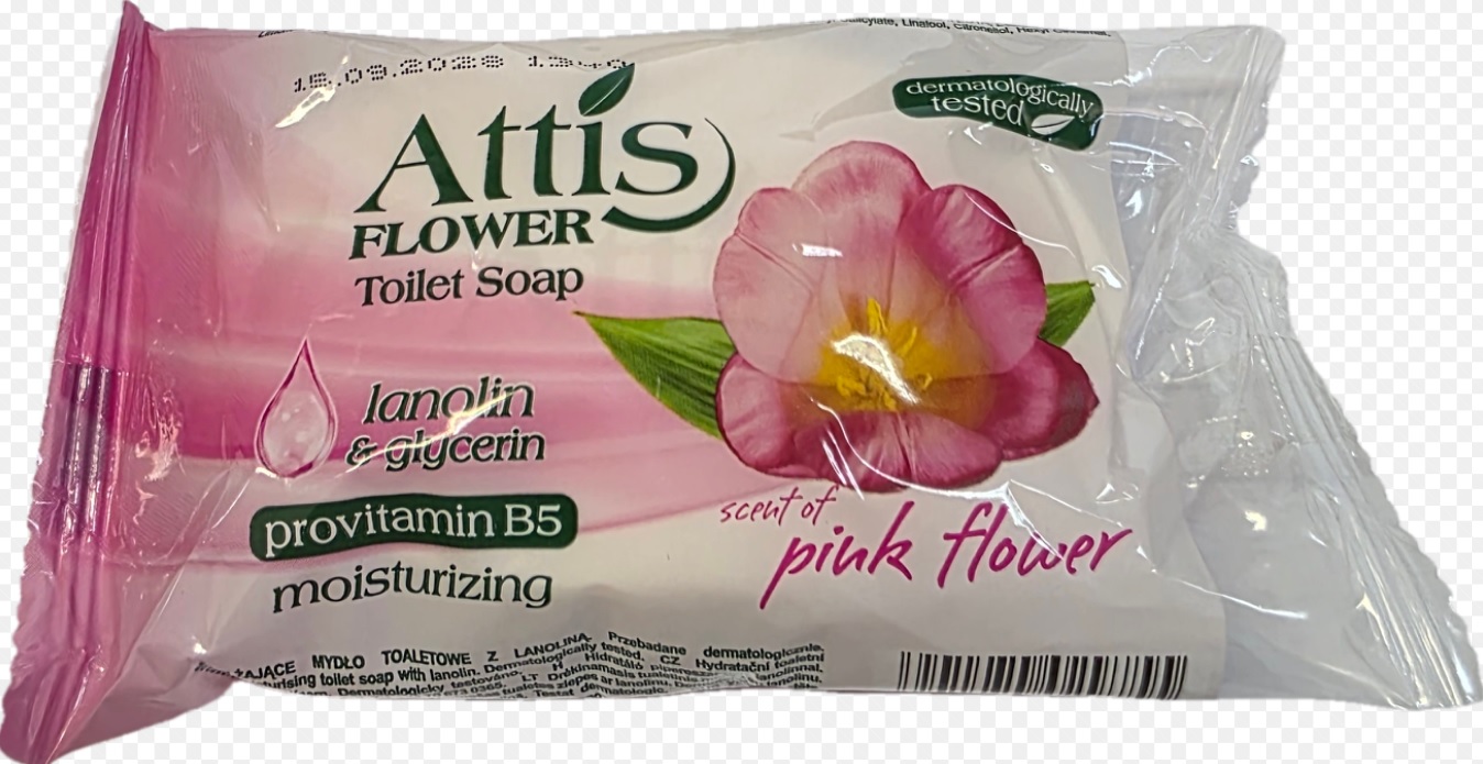 Attis Flower Toilet Soap pink flower 100g