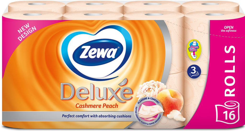Zewa Deluxe Cashmere Peach 3-vrstvý 16 ks
