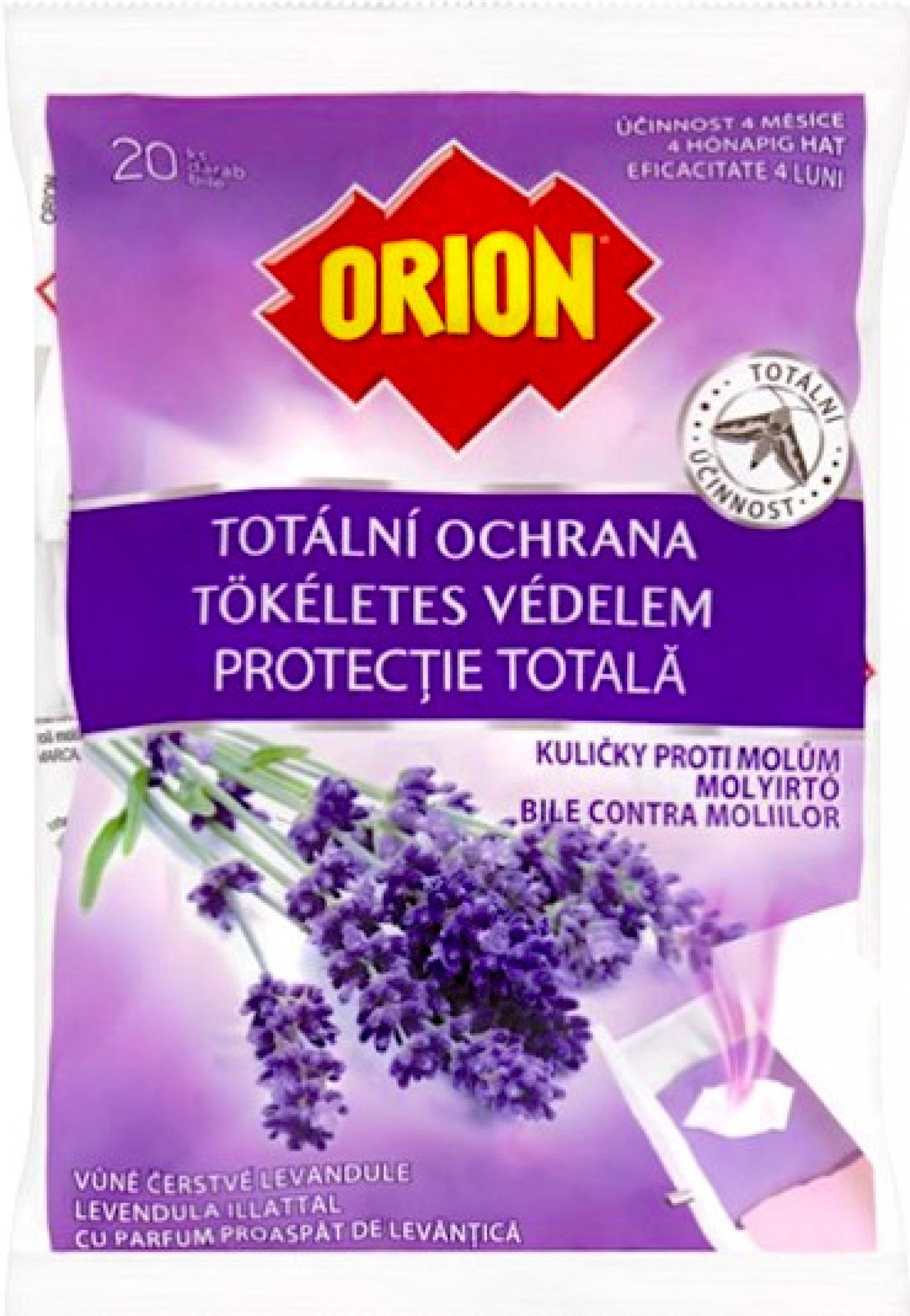 Orion kuličky proti molům levandule 20 ks