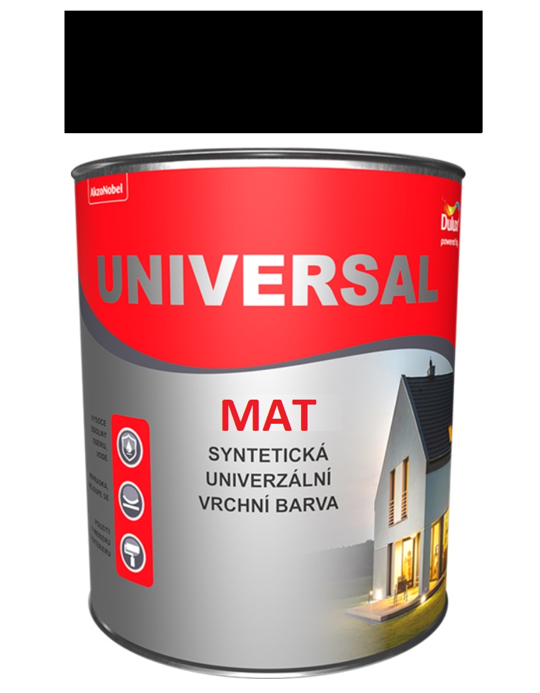 Dulux Universal Mat černá 0,75l