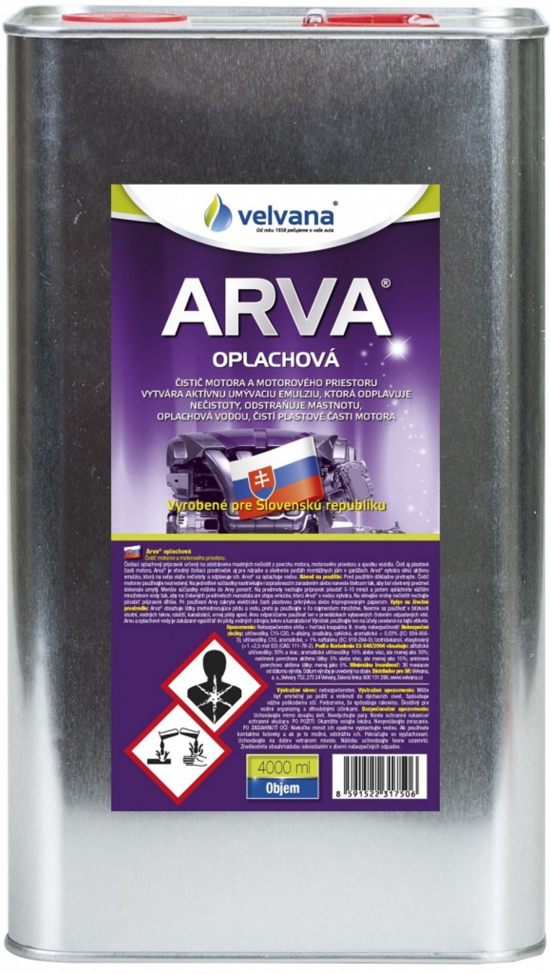 Velvana Arva oplachová 4 l
