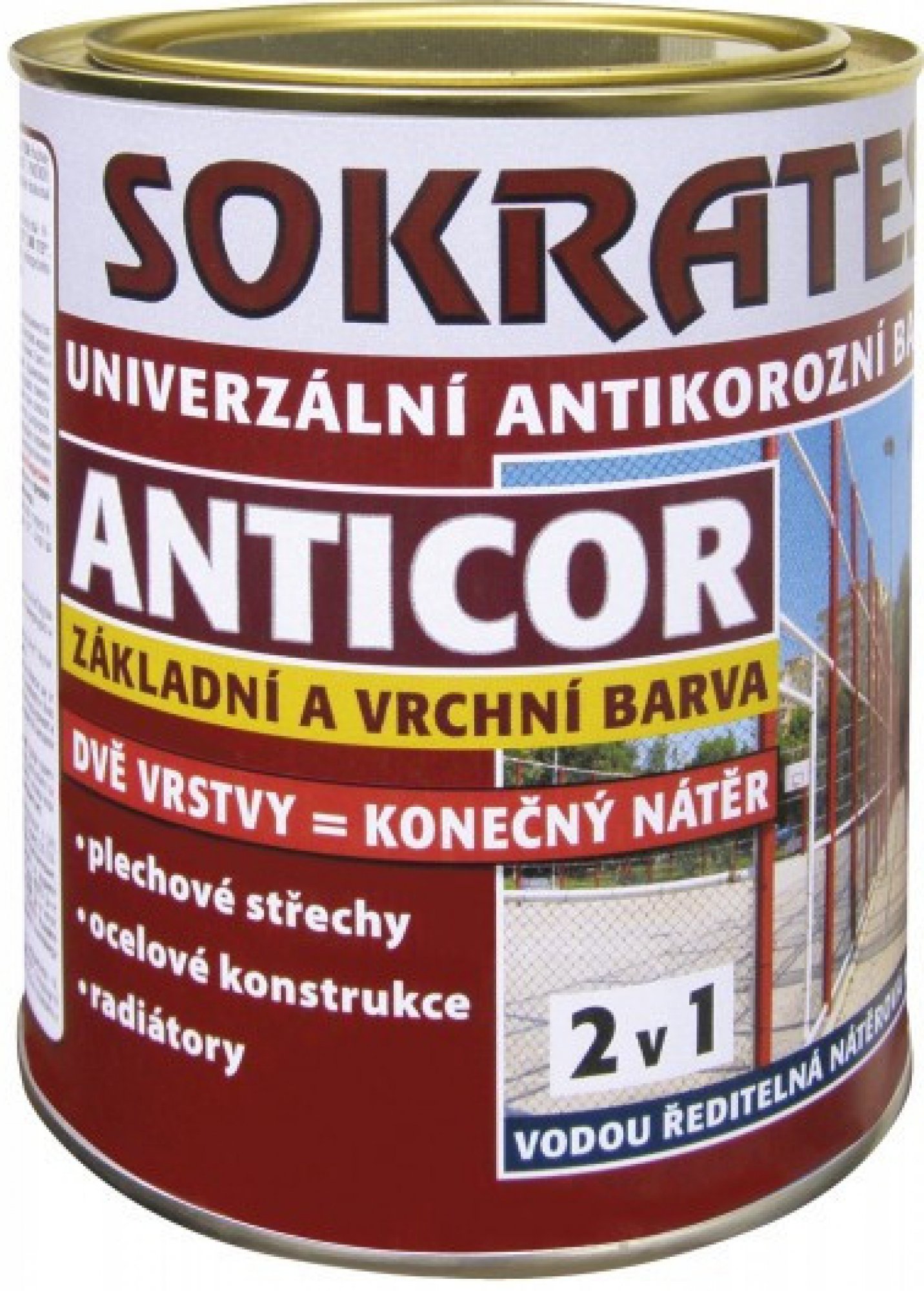 Sokrates Anticor 2v1 0100 bílá 0,7kg základ na kov
