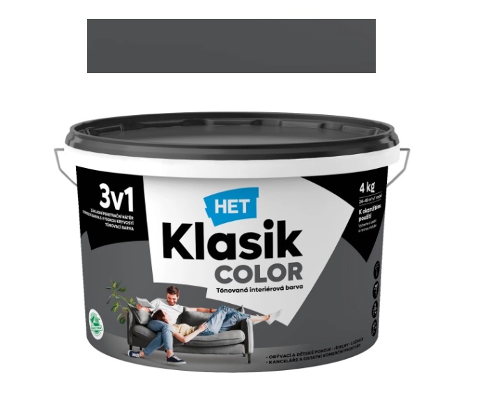 Het Klasik Color 0187 šedý antracitový 7+1 kg