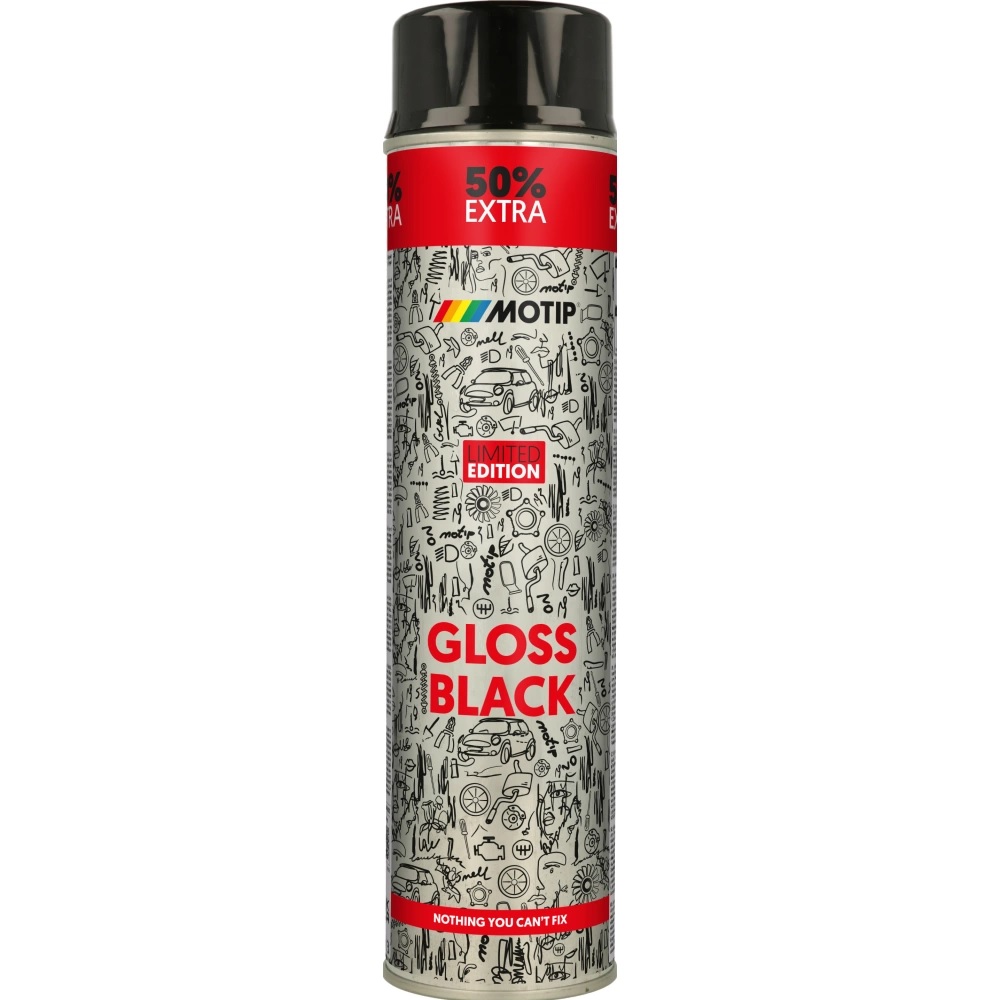 Motip Rallye akrylátový lak, černý lesk, 600 ml