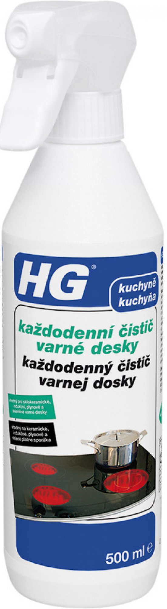 HG Každodenní čistič na varné desky 500 ml