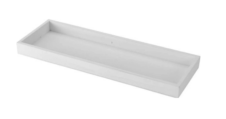 Tác dřevo 140x400 mm, bílý