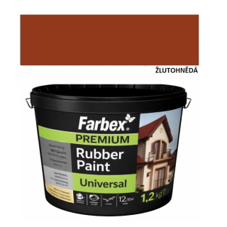 Farbex Premium Universal 3,5kg Žlutohnědá – univerzální elastická gumová barva pro interiér i exteriér