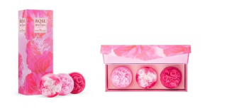 Rose of Bulgaria toaletní mýdlo-tvar růže 3 x 30g