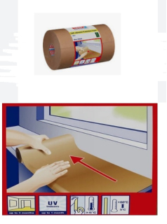 Papír zakrývací samolepící, 50 m x 150 mm, TESA