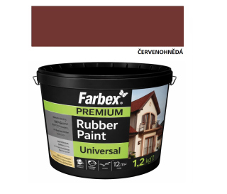 Farbex Premium Universal 1,2kg Červenohnědá – univerzální elastická gumová barva pro interiér i exteriér