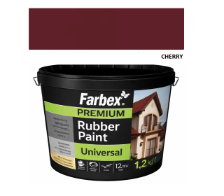 Farbex Premium Universal 1,2kg Cherry – univerzální elastická gumová barva pro interiér i exteriér