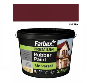 Farbex Premium Universal 3,5kg Cherry– univerzální elastická gumová barva pro interiér i exteriér