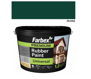 Farbex Premium Universal 1,2kg Zelená – univerzální elastická gumová barva pro interiér i exteriér
