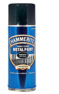 Hammerite přímo na rez sprej hladký tm. zel. 400ml