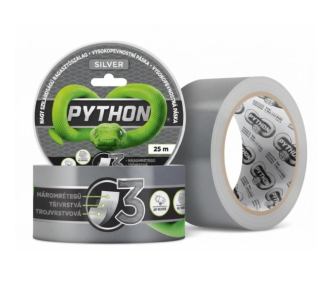Páska vysokopevnostní, PYTHON 25 m, stříbrná, balení 1 ks