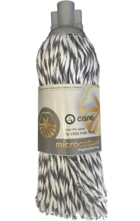 Mop mikrovlákno provázky 25 cm/180g, šedo-bílý