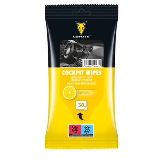 Coyote Cockpit čistící ubrousky citron 30 ks