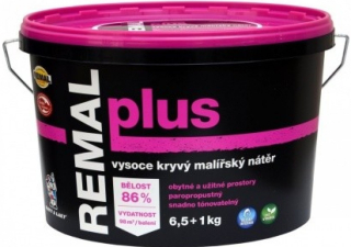 REMAL Plus vysoce kryvá barva na zeď, 6,5+1 kg