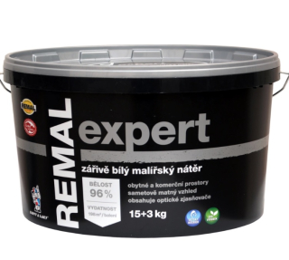 REMAL Expert bílá malířská barva na zeď15+3 kg