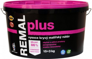 REMAL Plus vysoce kryvá barva na zeď, 4 kg