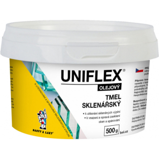 Uniflex sklenářský tmel, přetíratelný, 1 kg