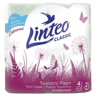 Linteo classic Toaletní papír růžový 2vr 4 role