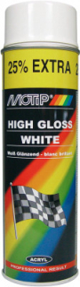 Motip High Gloss White bílý lesk akrylový lak 500