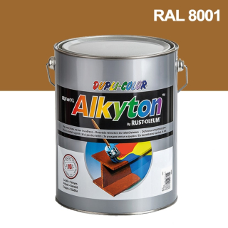 Alkyton hladký lesklý RAL 8001 okrově hnědá 0,75 l