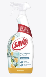 Savo univerzální dezinfekční sprej bez chloru Pomeranč & Citrónová tráva 700 ml