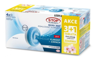 CERESIT STOP VLHKOSTI AERO 360° náhradní tablety 3+1 luční kvítí (4x450g)