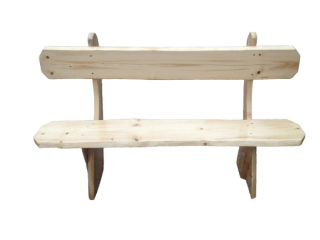 DZ-SERVICE Zahradní lavice z masivu s opěradlem ZNM-040, bez povrchové úpravy