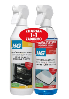 HG čistič na trouby a grily + čistič skla